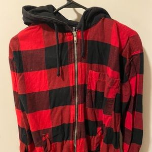 Hooded Flannel Jacket
